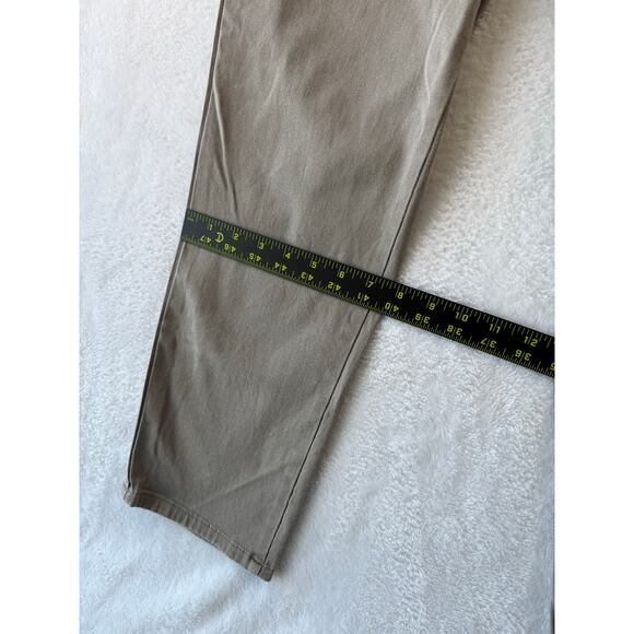 Democracy Womens Pants Size 10 Gray Workpants Chino Style Stretch Slit Pocket - Picture 4 of 12